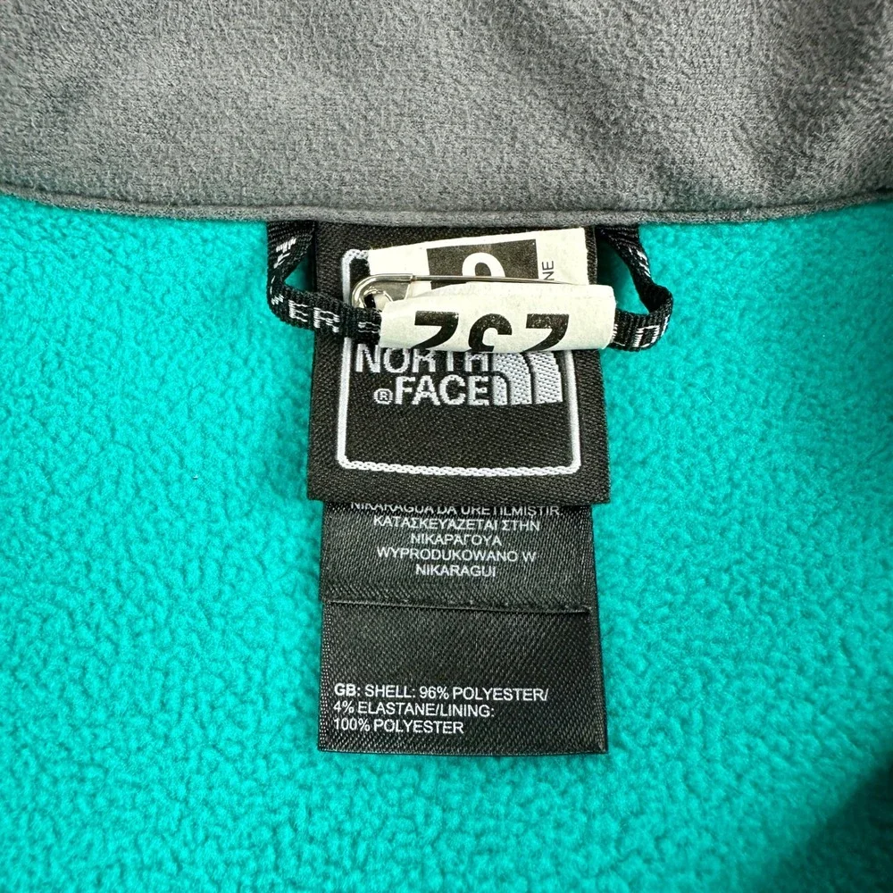 The North Face Softshell Zip Up Jacket XS Teal Green Blue Sporty Casual Layering